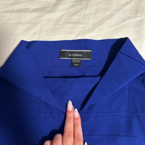 blue bodycon skirt - Picture 2 of 3